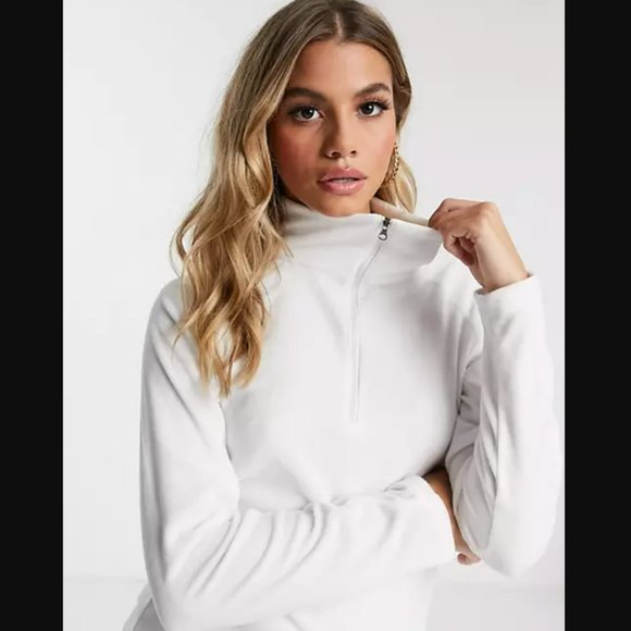 COLUMBIA Glacial Half Zip White Pullover Fleece, Size S - Picture 4 of 12